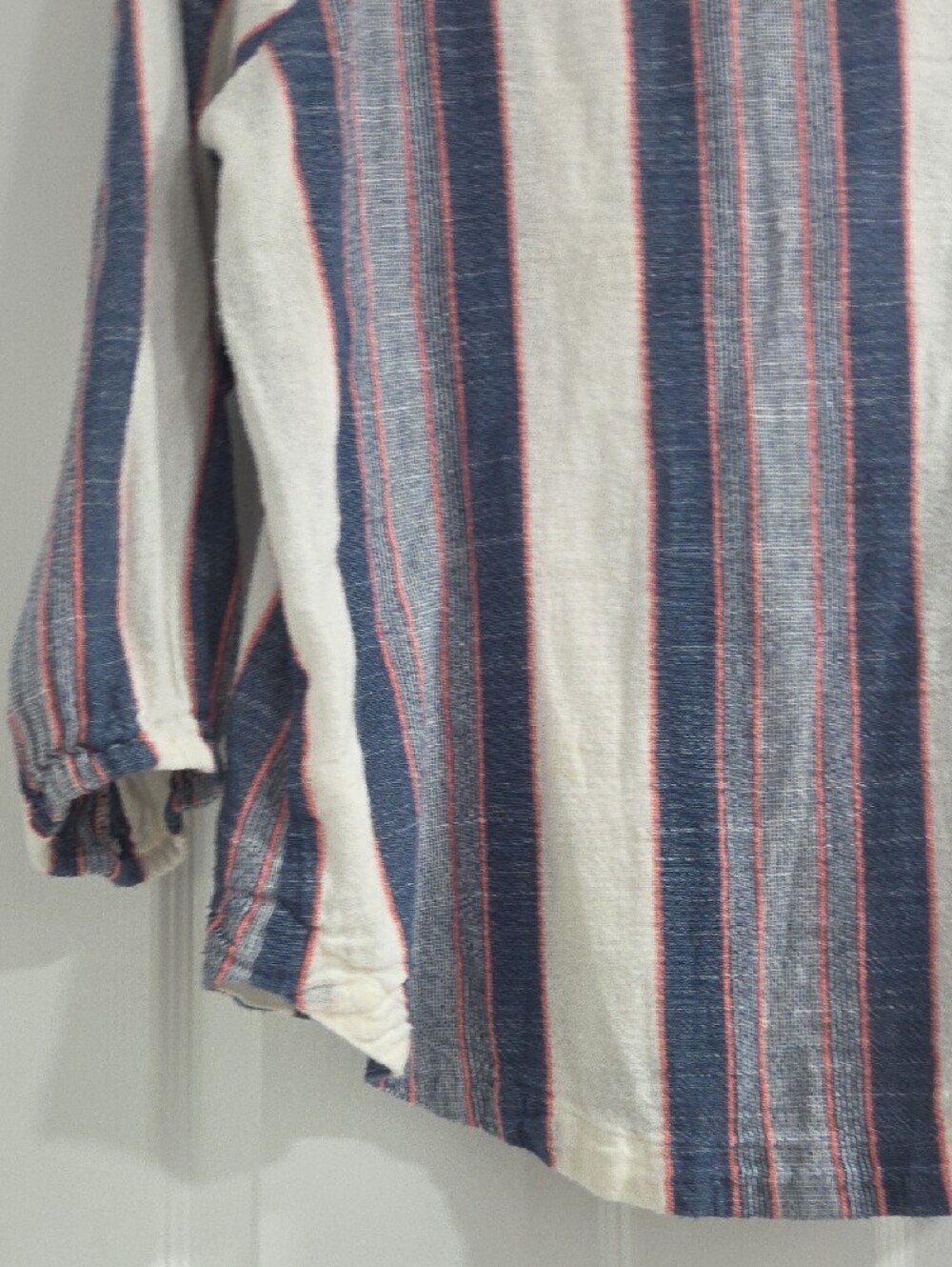Anthropologie Blue, White & Red Striped Button-Front Top - Cloth & Stone - Picture 15 of 16